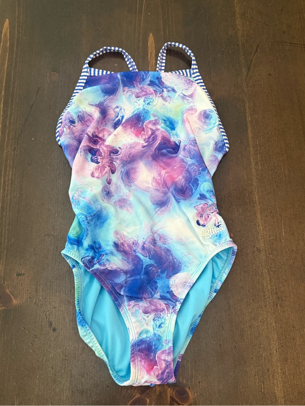 Dolfin Girls'  size 30 Multicolor Swirl One-Piece Swimsuit